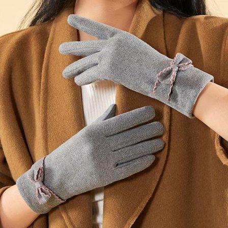 Söta höst- och vinterhandskar för kvinnor, varma och mjuka elastiska kör- och cykelhandskar, vindtäta och köldtåliga pekskärmshandskar, tunn design 