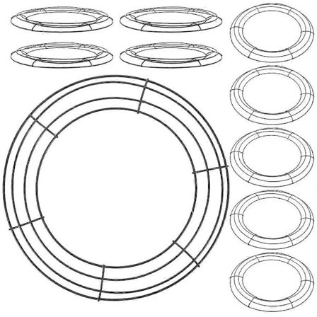 10 stk DIY Jernkransramme Runde Kransringer Gjenbrukbare Kranslagingsringer