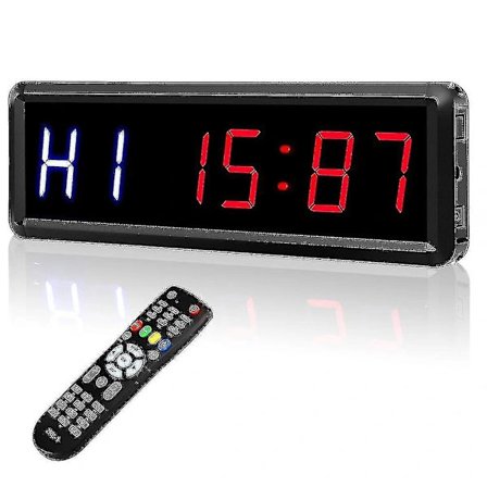 2024 Gym Timer med fjernbetjening, Interval Timer Stopur til hjemmegymnastiksal