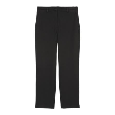 Marc O'Polo, Tailored slim fit cropped jersey trousers Zwart, Dames, Maat:L,Polyamide