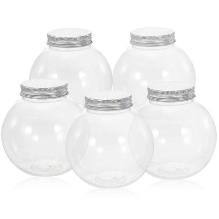 5 stk. Julegodterikrukke Kuleformet Godteribeholder Festgodteri Flaske