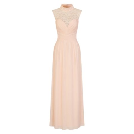 Little Mistress Dam/Damer Spets Ok Maxi Klänning 14 Nude