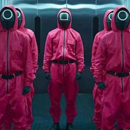 Squid Game Voksen Trekant Vakt Jumpsuit