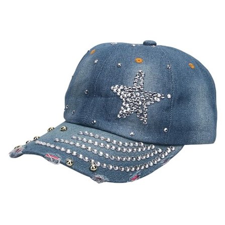 Strass-baseballkeps - Blått pentagram, Co-hatt