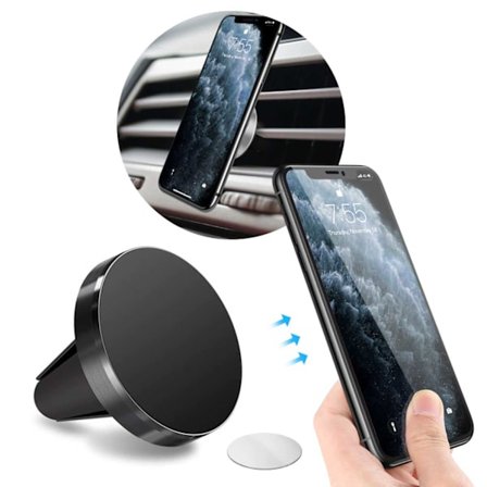 Magnet Mobile Holder til bilventilatorbilholderen sort