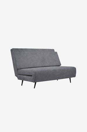 Loft24 - Mallory Daybed med foldbar funktion i fløjl - Grå - Daybeds - Fra Homeroom