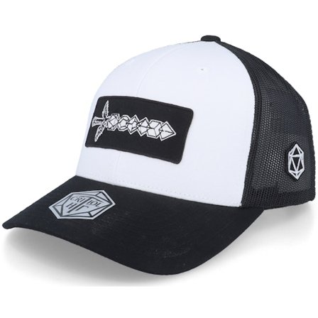 Critiql Hit - White trucker Lippis - Dice Sword Patch White/Black Trucker @ Hatstore