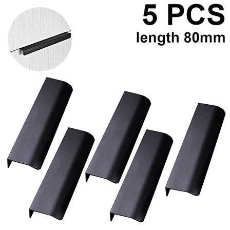 5-pak Modern Style Finger Edge Pull Møbel Skuffehåndtag