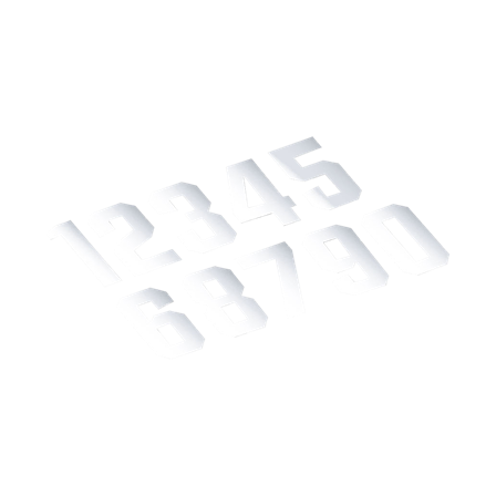 Cijfers 14,5 cm Wit 9-pack Wit