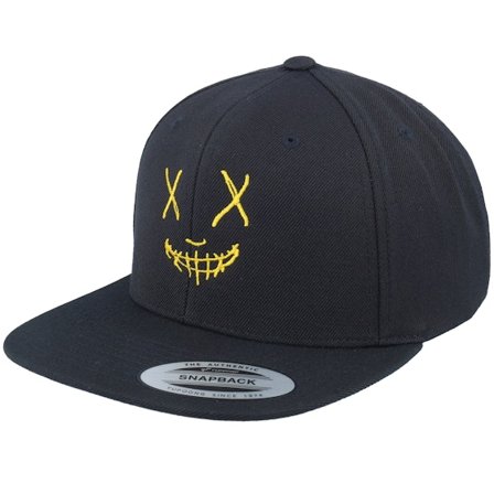 Iconic - Preto snapback Boné - Neon Smile Yellow/Black Snapback @ Hatstore