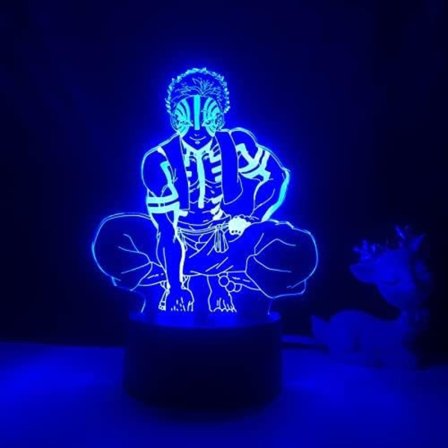 LED Lys Anime Demon Slayer til Børneværelses Dekoration Natlys Fødselsdagsgave Værelses Dekoration 3D Lampe Manga Kimetsu