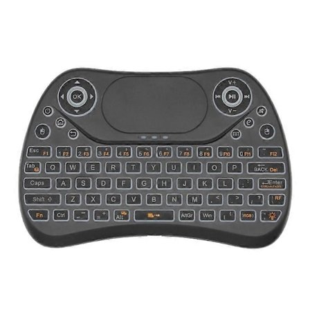 T2 PRO Mini-tastatur med berøringsplate, 7 LED-bakgrunnsbelysning for Android TV-boks, Smart-TV/PC