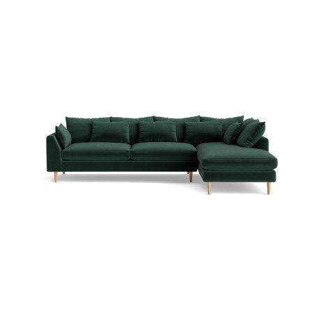 Ofelia chaiselong sofa, højrevendt - Riviera Mørkegrøn - 300x210x85 - Sofa, chaiselong