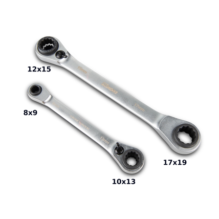 Proworks Ratchet Wrench Set 8-in-2