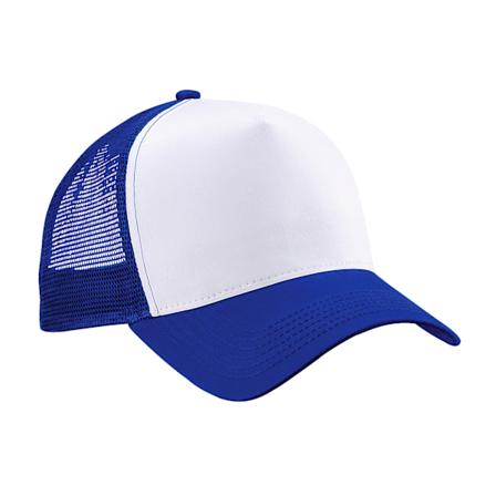 Beechfield Herr Halv Mesh Trucker Cap / Huvudbonad En Storlek Brigh Bright Royal/White One Size
