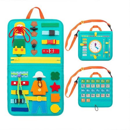 Travel Busy Board Montessori sensorisk leketøy grønn