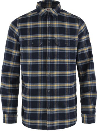 Fjällräven Övik Heavy Flannel Shirt M Dark Navy-Buckwheat Brown