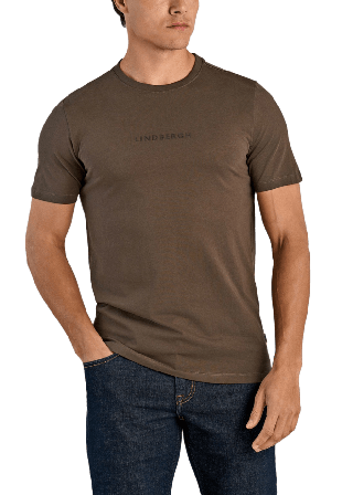 Lindbergh print tee S/S T-shirts Herr Brun M