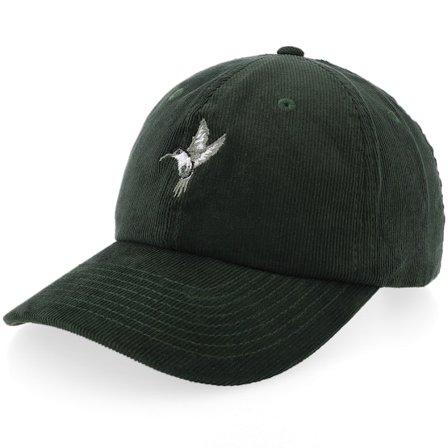 Iconic - Green unconstructed Czapka Z Daszkiem - Green Bird Heritage Corduroy Dark Olive Dad Cap @ Hatstore