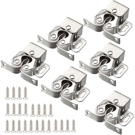 12 stk. (Sølv) Dør Roller Catch Dobbel Rullelås Dobbel Rullefanger Dobbel Rullelås Med For Kjøkkenskap