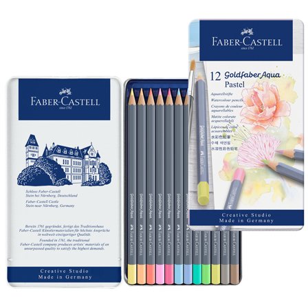 Faber-Castell Goldfaber Aqua Akvarellblyanter 12-set Pastel