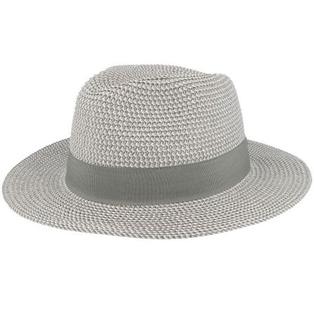 Seeberger - Grå fedora Hatt - Paper Straw Smoke Grey Fedora @ Hatstore