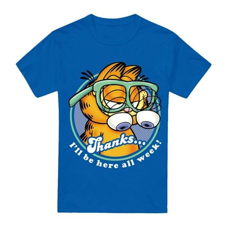 Garfield Herr T-shirt med Tryck S Kungsblå