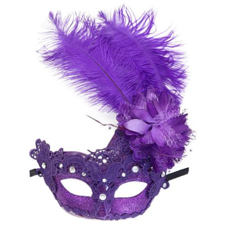 Spets Maskerad Ball Mask Födelsedagsbal Bröllopsfest Purple