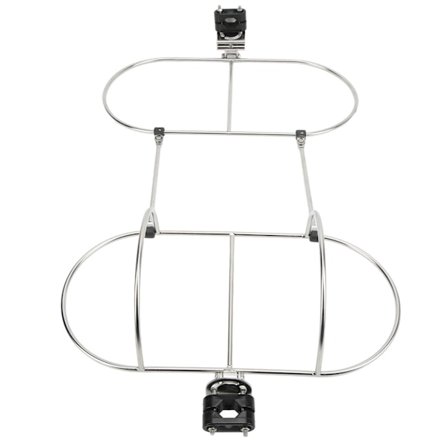 Bådskærmholder 304 Rustfrit Stål Sammenklappelig Dobbelt Holder til 7in Marine Yacht Skærm