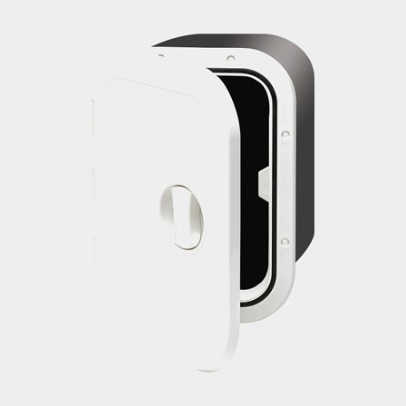 Säilytyslokero / säilytyslaatikko / upotettava laatikko vene CAN-SB, 270 x 373 x 160 mm, harmaa (RAL 7046)