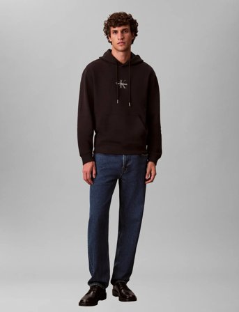 Calvin Klein Jeans Ls Eu 350Terry Micro Monologo Ho - Black - XL