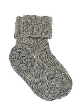 mp Denmark Wool Rib Baby Socks - Grey - 22/24