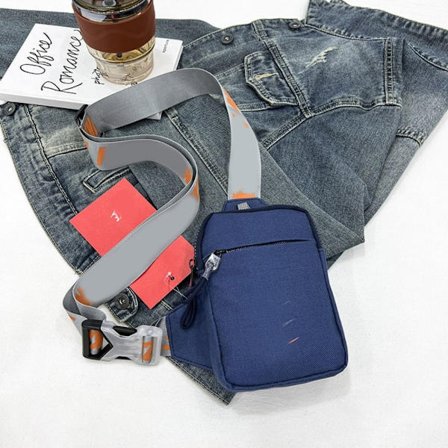Mini Letter Bröstväska Sling Shoulder Crossbody Bag MÖRKBLÅ