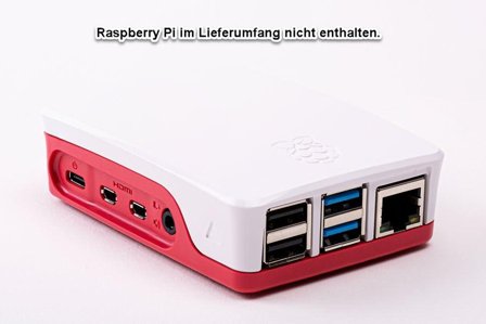 ALLNET Raspberry Pi 4 Zubehör - offizielles Gehäuse rot/weiß für Pi 4