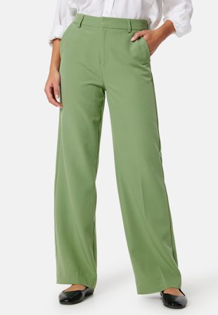 ONLY Berry High Waist Wide Pant Hedge Green Klær