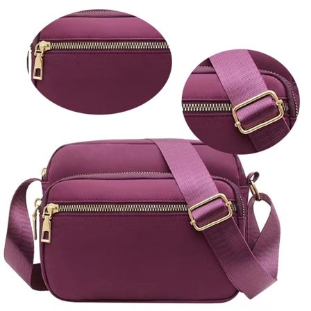 IC Vedenkestävä olkalaukku useilla taskuilla, pieni ja kevyt matkalle