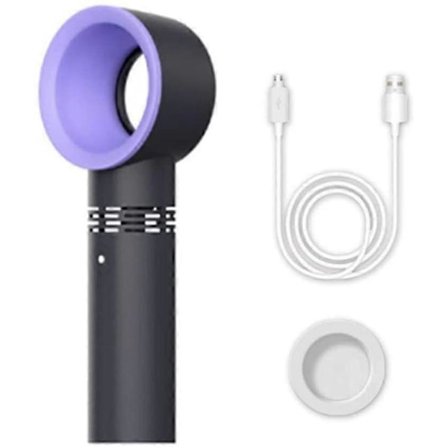 USB Genopladelig Bærbar Bladløs Ventilator Håndholdt Mini Køler Bladløs Håndholdt Ventilator med 3 Hastighedsniveauer