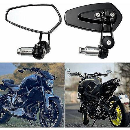 2024 Motorcykel backspegel Motorcykel backspegel Kompatibel Xj6 Mt01 Mt03 Mt07 Mt09 (Svart) Ny