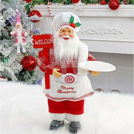 1 stk. Kok Julemand Figurer Julepynt Julemand Sta