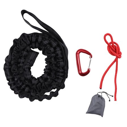 Polkupyörän vetovarsi Yksinkertainen kevyt joustava työvoimaa säästävä järkevä muotoilu Veto köysi Lasten pyörään Musta