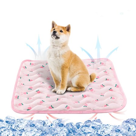 Kjølematte for kjæledyr, hund og katt, pustende (rosa 100*70CM)