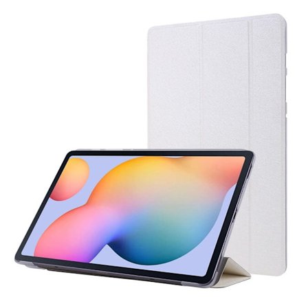 Tri-fold läderfodral för Samsung Galaxy Tab S8 - Vit