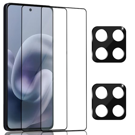 2-Pack Motorola Moto G86 Skärmskydd & 2-Pack linsskydd - Härdat Glas 9H - Super kvalitet 3D