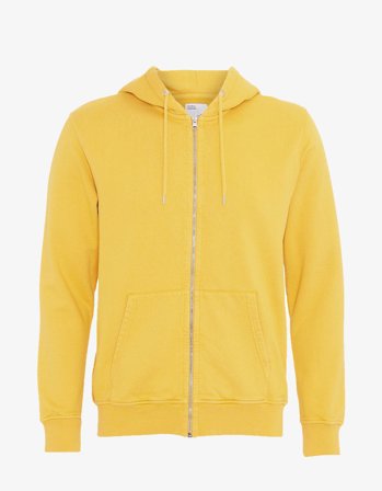 Classic Organic Zip Hood - Lemon Yellow - L