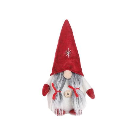 Glædelig Jul Stjernehat Svensk Julemand Nisse Plys Legetøjs Ornament Håndlavet Rød