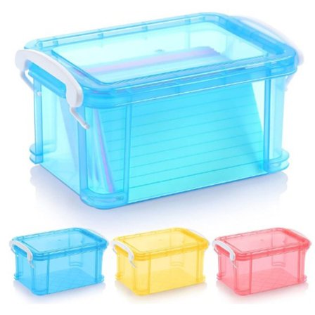 Plast Transparent Opbevaringsboks Indekskort Box Plast Flash