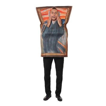 Middelalderlig berømt ramme maleri tøj vægmaleri kostume fancy dress(van gogh)