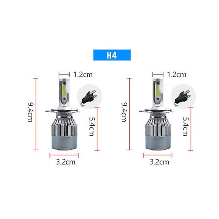 2st 36W H4 H7 H11 Flygplansaluminium Bil LED Strålkastare Vattentät Ip68 Helljus Halvljus Lampa Auto Exteriör Dekor Tillbehör| |