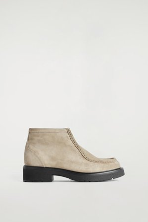 COS Femme Bottines À Lacets En Daim in Beige