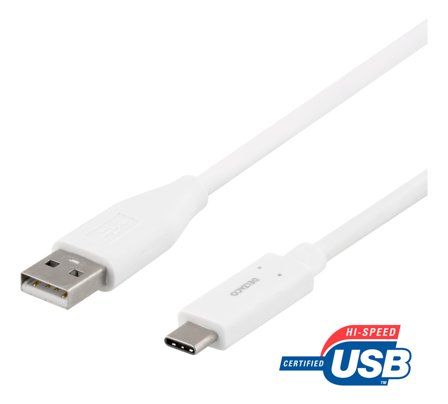 Deltaco USB type C-kabel - USB til 24 pin USB-C - 50 cm